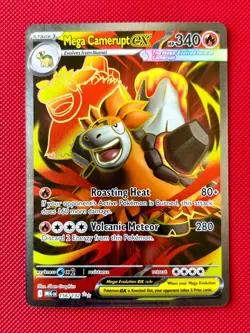 Mega Camerupt ex 156/132 Ultra Rare Mega Evolution Pokemon TCG - Image 1