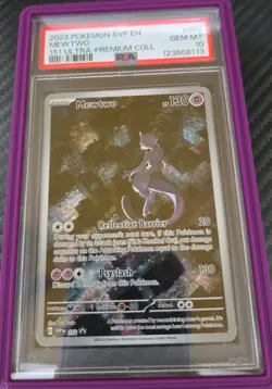 Pokemon Mewtwo 052 Scarlet & Violet Black Star Promo Holo PSA 10 - Image 1