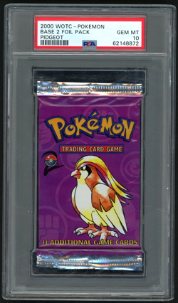 POKEMON 2000 BASE SET 2 FOIL PACK PIDGEOT PSA 10 - Image 1