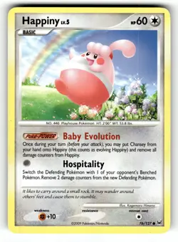 Pokemon: Platinum Happiny #76/127 Common,Regular .VO5 - Image 1