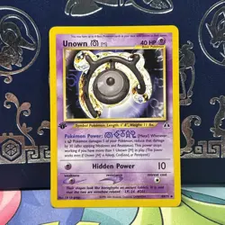 Pokemon 1st Edition Unown M 49/75 Neo Discovery NM - Image 1