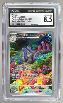 2002 Wugtrio 2024 Pokemon Scarlet Violet Paldean Fates #224 CGC 8.5 - Image 1
