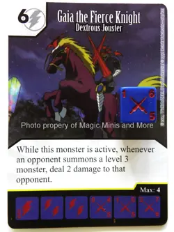 Yu-Gi-Oh! ~ GAIA THE FIERCE KNIGHT Dextrous Jouster #083 rare Yugioh Dice Master - Image 1