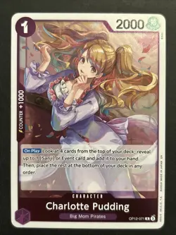 Charlotte Pudding R Legacy of the Master OP12-071 NM Foil One Piece TCG - Image 1
