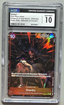 Shanks (Alt Art) OP09-004 Emperors New World ONE PIECE English CGC Gem Mint 10 - Image 1