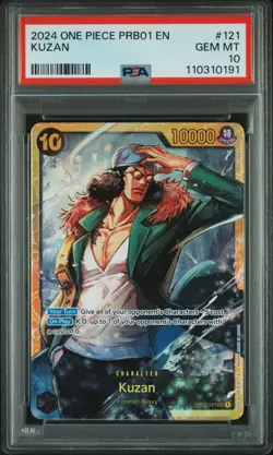PSA 10 Kuzan OP02-121 Secret Rare One Piece "Paramount War" - Image 1