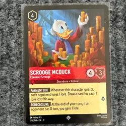 Disney Lorcana Winterspell Scrooge McDuck Ebenezer Scrooge 124/204 Super Rare - Image 1