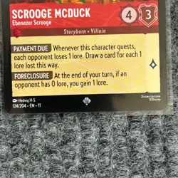 Disney Lorcana Winterspell Scrooge McDuck Ebenezer Scrooge 124/204 Super Rare - Image 4