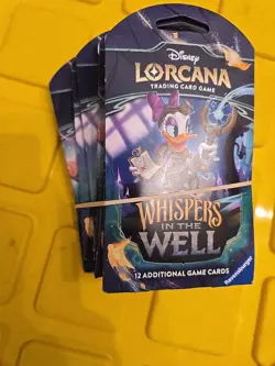 Lot Of 10 Disney Lorcana Whispers In The Well Sleeved Booster Packs New - Image 1