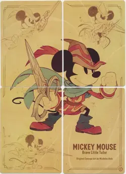 Disney Lorcana - MICKEY MOUSE Brave Little Tailor Art - Complete 4 Card Set - Image 1