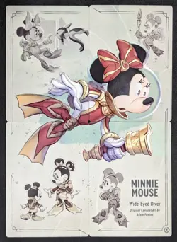 Disney Lorcana - MINNIE MOUSE Wide-Eyed Diver Art - Complete 4 Card Set - Image 1