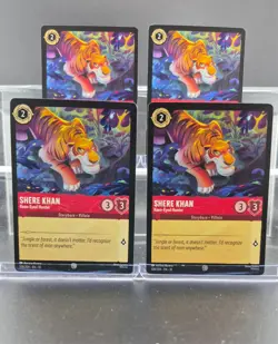 Disney Lorcana Shere Khan - Keen‐Eyed Hunter 108/204 Whispers Well C 4 Cards Set - Image 1