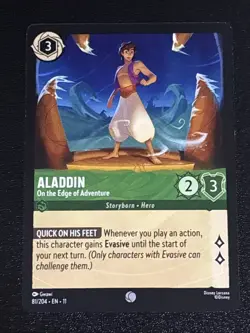 Disney Lorcana Winterspell Aladdin - On the Edge of Adventure 81/204 NM - Image 1