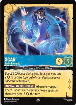 Scar Eerily Prepared 153/204 Whispers in the Well Disney Lorcana - Image 1
