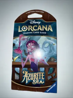 Disney Lorcana TCG Azurite Sea Sleeved Booster Pack Trading Card Game New Sealed - Image 1