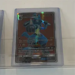 Pokemon Lucario GX 122/131 SM Forbidden Light Ultra Rare Full Art Holo Card - Image 1