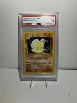 Pokemon Ninetales Base Set Holo Rare 12/102 English 1999 WOTC Card PSA 5 - Image 1