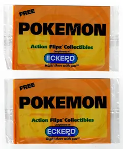 (2)x Pokemon Action Flipz Game CCG Cards Eckerd Drugs Vintage Unopened Pack Lot - Image 1