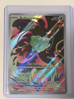 Bulbasaur 133/132 MINT/NM Pokemon Cards Illustration Rare Full Art Holo Mega - Image 1