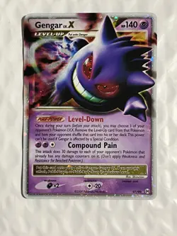 Pokemon Gengar TCG LV.X Platinum Arceus Holo Ultra Rare Card 97/99 - Image 4