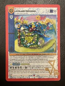 Metazoo Loveland Frogman Reverse Holo Mike Waddell On Card Autograph #11/159 - Image 1