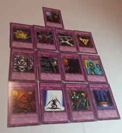 Yugioh Lot Of 13 Trap Cards Common and Some 1st Edition Cards - Image 1
