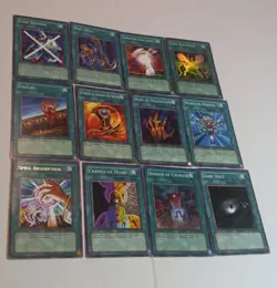 Yugioh Lot of 12 Magic & Spell Cards, Soul Exchange, Dark Hole, Stop Defense - Image 1