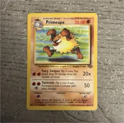 Pokemon Primeape 43/64 Jungle 70 HP Stage 1 Uncommon English 1999 Card - Image 1