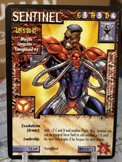 Wildstorms CCG Sentinel Youngblood Extreme Rare Card Image Universe Comics - Image 1