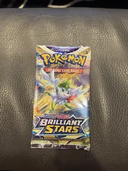 Pokemon TCG Sealed Pack Sword & Shield Brilliant Stars 10 Cards 820650809972 - Image 1