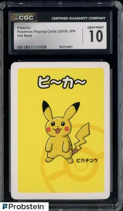 2019 Pokemon Playing Cards Japanese Old Maid Pikachu CGC 10 GEM MINT - Image 1