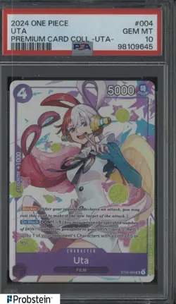 2024 One Piece Premium Card Collection UTA #004 Uta PSA 10 GEM MINT - Image 1