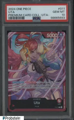 2024 One Piece Premium Card Collection UTA #011 Uta PSA 10 GEM MINT - Image 1