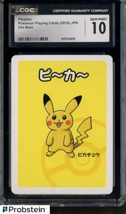 2019 Pokemon Playing Cards Japanese Old Maid Pikachu CGC 10 GEM MINT - Image 1