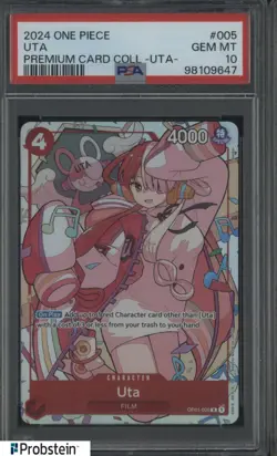 2024 One Piece Premium Card Collection UTA #005 Uta PSA 10 GEM MINT - Image 1