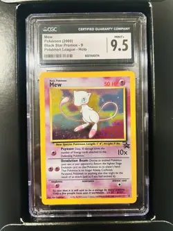 Pokemon League CGC 9.5 Mint Mew #9 Holo Black Star Promo Card - Image 1