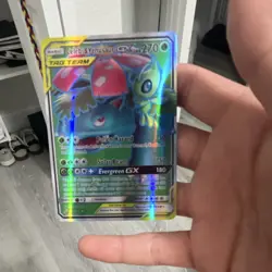 Pokemon Celebi & Venusaur GX TAG TEAM Full Art Holo 159/181 Card - Image 1