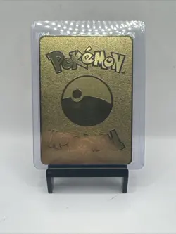 Gold Metal Pikachu I Choose You Valentines Gift Display Custom Card 60hp NM - Image 2