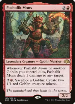 MTG PASHALIK MONS - DOMINARIA REMASTERED DMR - RED LEGENDARY GOBLIN COMMANDER - Image 1