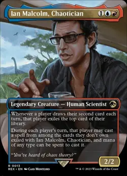 Magic The Gathering MTG IAN MALCOLM, CHAOTICIAN Jurassic World Collection NM - Image 1