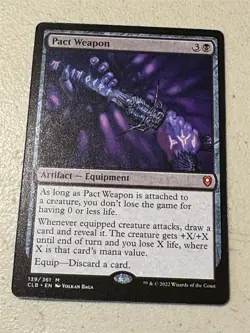 mtg Pact Weapon, mythic rare, Commander Legends Baldur's Gate, unplayed - Image 1