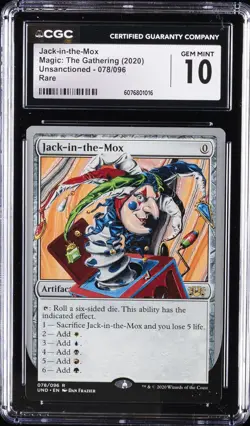 2020 MTG: UNSANCTIONED RARE #078 JACK-IN-THE-BOX CGC 10 GEM MINT - Image 1