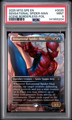 2025 MTG MARVEL'S SPIDER-MAN ETERNAL #0025 SENSATIONAL SPIDER-MAN PSA 9 - Image 1