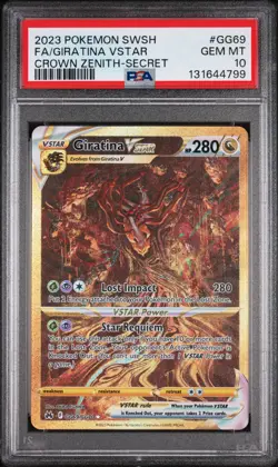 2023 POKEMON SWORD & SHIELD CROWN ZENITH SECRET FULL ART/GIRATINA VSTAR PSA 10 - Image 1