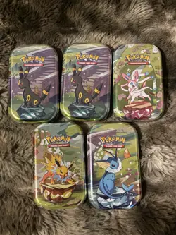 Pokemon Prismatic Evolutions Mini Tins Sealed Lot Of 5 FACTORY SEALED - Image 1
