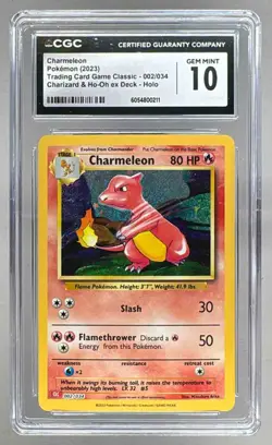 0211 Charmeleon 2023 Pokemon Classic #002 Charizard & Ho Oh ex Deck CGC 10 - Image 1