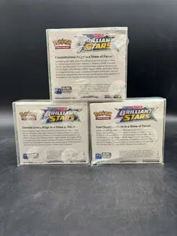 Pokemon Sword & Shield Brilliants Stars Booster Boxes Sealed w/ Plastic Case - Image 2