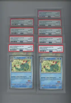 Lot of (28) PSA 10 Pokemon SVP Feraligatr Illustration Contest 2024 English #213 - Image 3