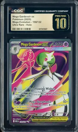 2025 Pokemon MEG EN Ultra Rare #159 Mega Gardevoir ex CGC 10 PRISTINE - Image 1