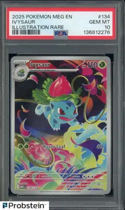 2025 Pokemon Meg En Illustration Rare #134 Ivysaur PSA 10 GEM MINT - Image 1